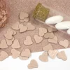 Lot De 30 Petits Confettis Coeurs En Bois M Tallis Rose Gold