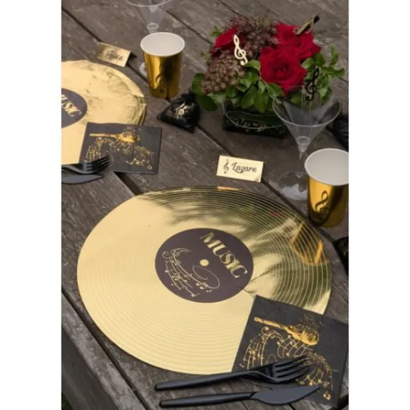 Lot De 6 Sets De Table Musique Disque D'Or M Tallis