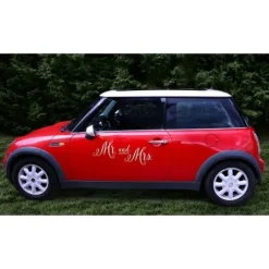 Lot De 3 Stickers Mariage Voiture Mr Mrs