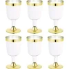 Lot De 6 Verres A Vin Plastique Or Pas Cher