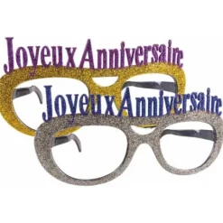 Lunettes G Antes Paillettes Joyeux Anniversaire Couleur Al Atoire