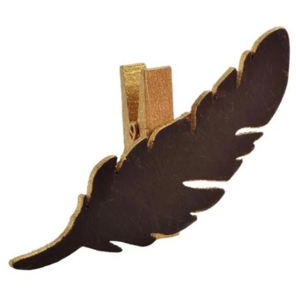 Marque Place Ardoise Plume Or X 6 Pi Ces