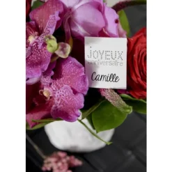 Marque Place Blanc Joyeux Anniversaire Blanc X 6 Pi Ces