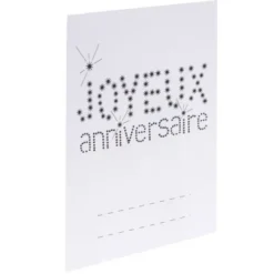 Marque Place Blanc Joyeux Anniversaire Blanc X 6 Pi Ces