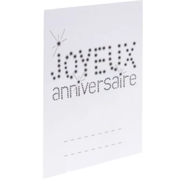 Marque Place Blanc Joyeux Anniversaire Blanc X 6 Pi Ces