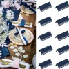 Marque Place Carton Avec Petits Coeurs Bleu Marine X 10 Pi Ces