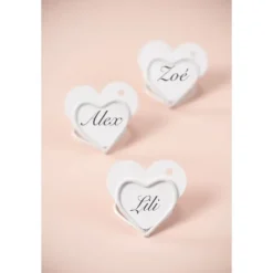 Marque Place Clipse Coeur Blanc X 2 Pi Ces