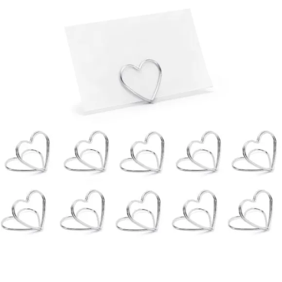 Marque Place Clipse Coeur Argent Chrome X 10 Pi Ces