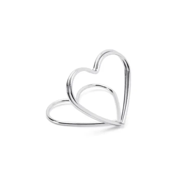 Marque Place Clipse Coeur Argent Chrome X 10 Pi Ces