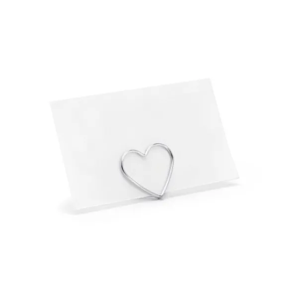 Marque Place Clipse Coeur Argent Chrome X 10 Pi Ces
