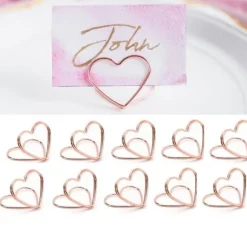 Marque Place Clipse Coeur Rose Chrome X 10 Pi Ces