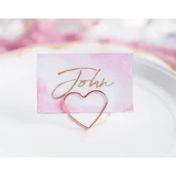 Marque Place Clipse Coeur Rose Chrome X 10 Pi Ces