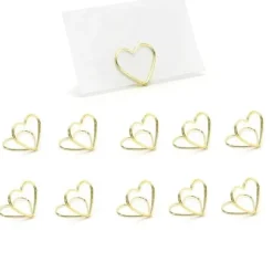 Marque Place Clipse Coeur Or Chrome X 10 Pi Ces