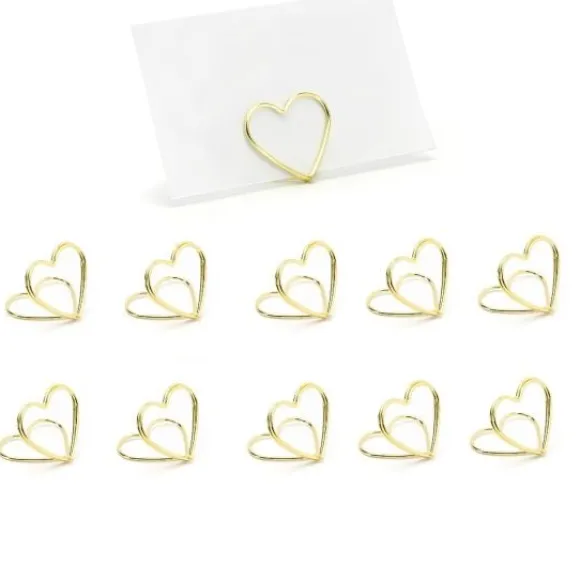 Marque Place Clipse Coeur Or Chrome X 10 Pi Ces