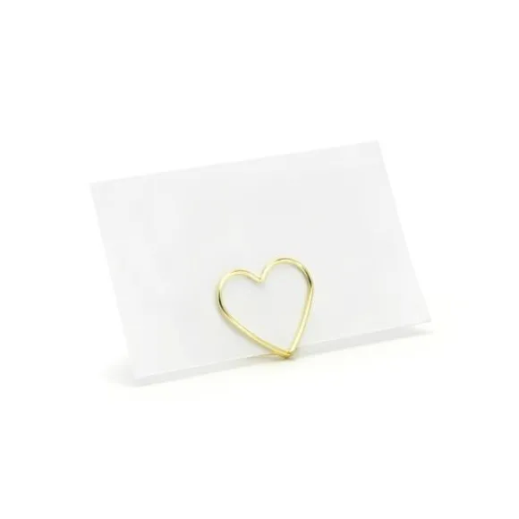 Marque Place Clipse Coeur Or Chrome X 10 Pi Ces