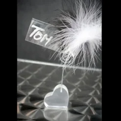 Marque Place Coeur Transparent Avec Tige