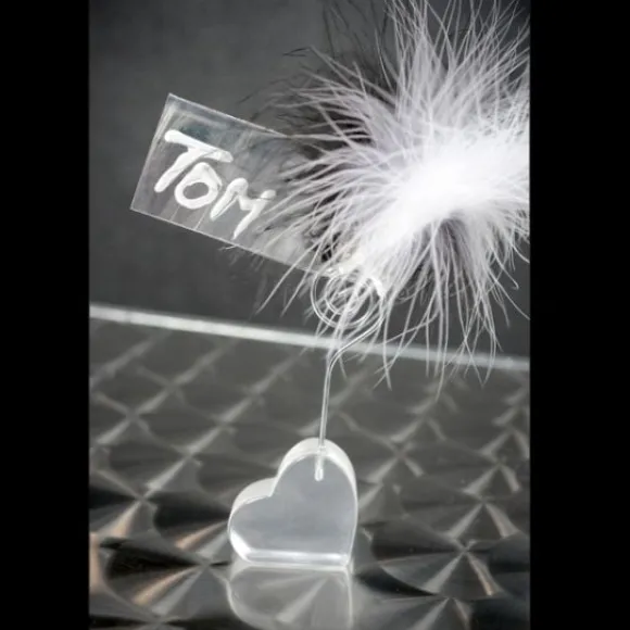 Marque Place Coeur Transparent Avec Tige