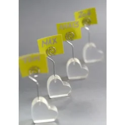 Marque Place Coeur Transparent Avec Tige