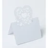 Marque Place En Carton Blanc Avec Coeur X 20 Pi Ces
