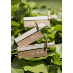 Marque Place En Carton Kraft X 10 Pi Ces