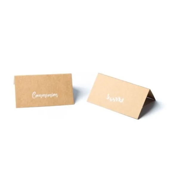 Marque Place Etiquette Communion Kraft X 20 Pi Ces