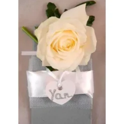 Marque Place Etiquette Coeur Avec Ruban X 12 Pi Ces