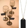 Marque Place Etiquette En Bois Noir X6 Pi Ces