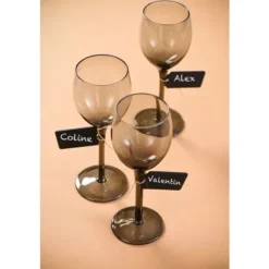 Marque Place Etiquette En Bois Noir X6 Pi Ces