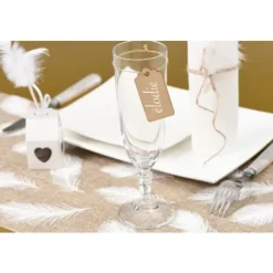 Marque Place Etiquette En Bois Noir X6 Pi Ces