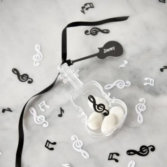 Marque Place Guitare Noir Avec Ruban X 12 Pi Ces