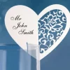 Marque Place Mariage En Carton Coeur X 10 Pi Ces