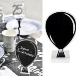 Marque Table Ardoise Ballon Paillet Blanc