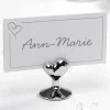 Marque Table Chrome Avec Coeur Argent