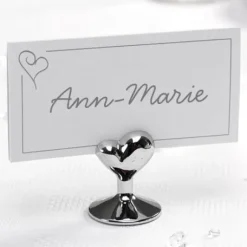 Marque Table Chrome Avec Coeur Argent