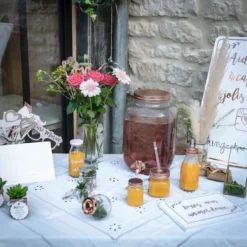 Mason Jar Rose Gold Avec Paille