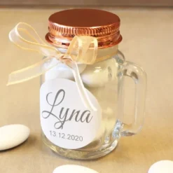 Mason Jar Rose Rose Gold 60Ml Avec Couvercle