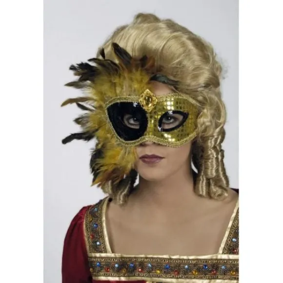 Masque Golden Eye Avec Plumes