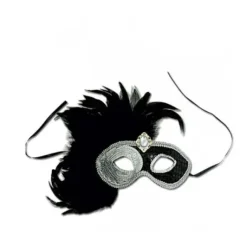 Masque Silver Eye Avec Plumes