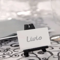 Mini Chevalet Paillet Noir 8 Cm X 12 Pi Ces