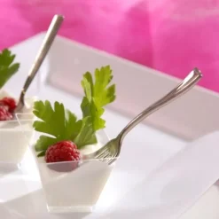 Mini Fourchette Argent Plastique Inox X 50 Pi Ces