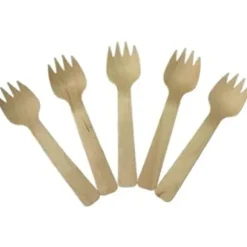 Mini Fourchette En Bois Pas Cher X 12 Pi Ces