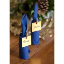 Mini Pince En Bois Paillet E Or X 12 Pi Ces