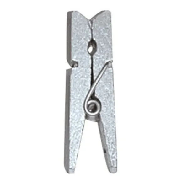 Mini Pince Linge En Bois Argent Pour Deco Mariage X 24 Pi Ces