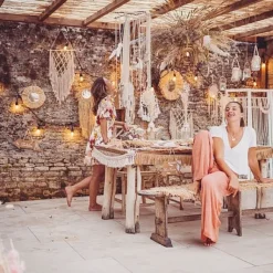 Miroir Bali Rond Raphia 30Cm