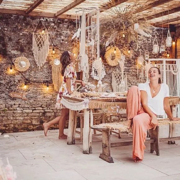 Miroir Bali Rond Raphia 30Cm