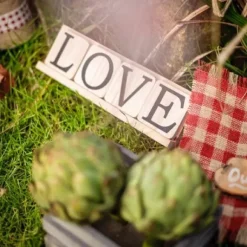 Mot Love Sur Socle En Bois