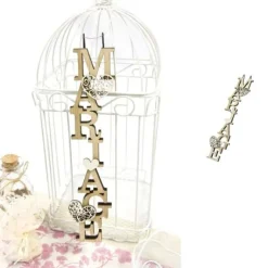 Mot Mariage En Bois A Suspendre