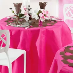 Nappe De Noel Ronde En Tissu Intiss 240 Cm