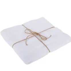 Nappe En Gaze De Coton Blanche Rectangulaire
