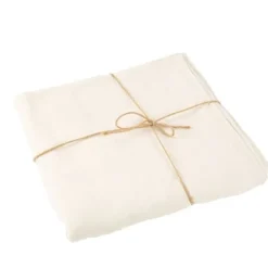 Nappe En Gaze De Coton Ivoire Rectangulaire